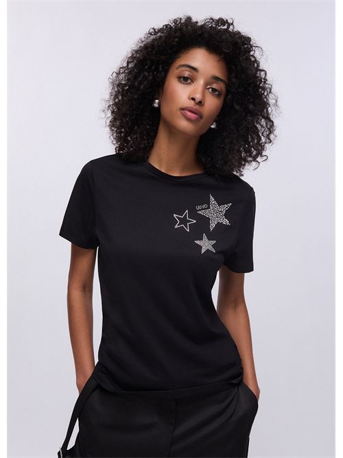 T-shirt woman black LIU JO | WA6491JS923/P9354